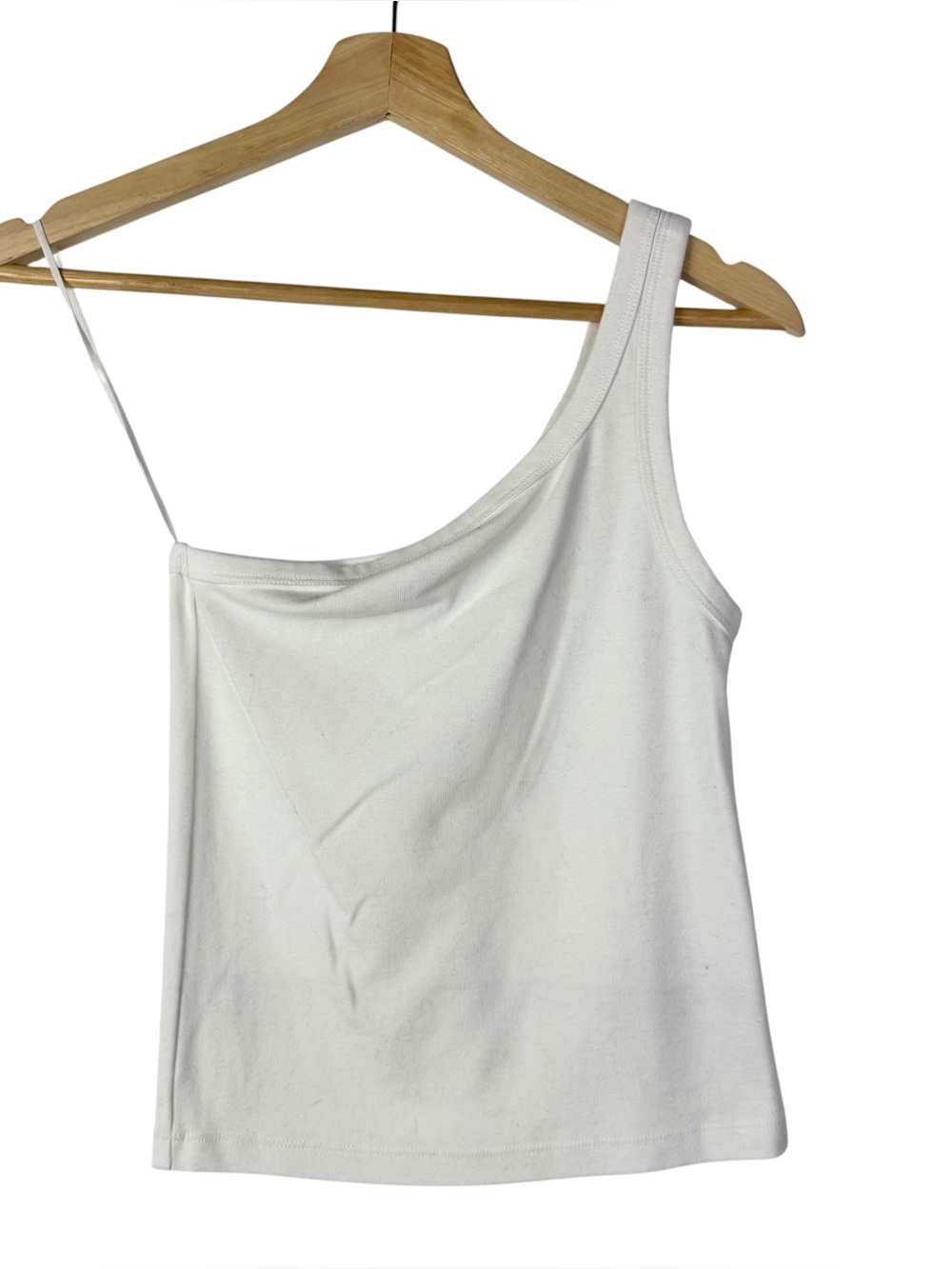 Aerie White One Shoulder Fitted Tube Tank Top XS